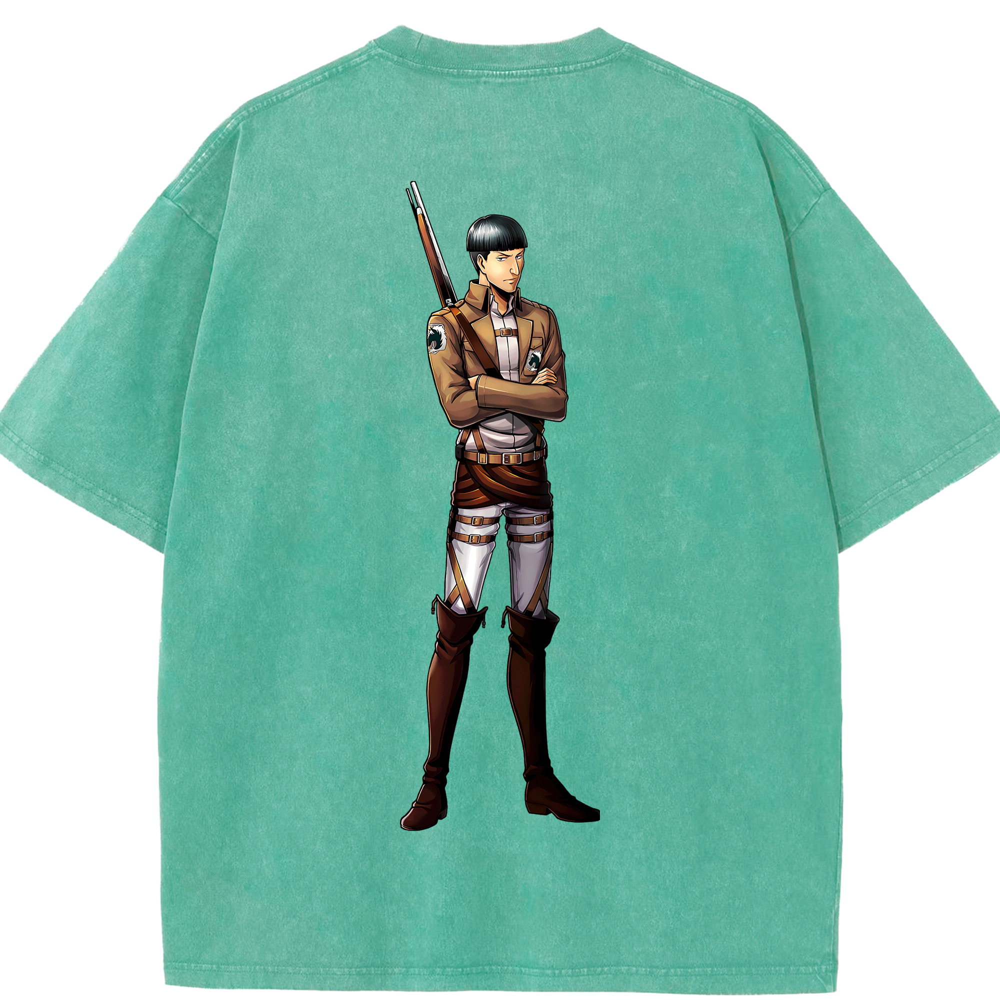 （画像用） 進撃の巨人 Attack on Titan 綿100% ヴィンテージ風 半袖Tシャツ（背面プリント）